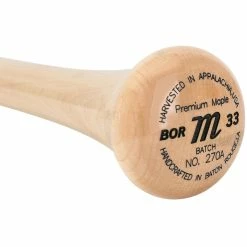 Marucci BOR Pro Model Maple Wood Bat - Natural/Black - 2023 Model -Warstic Baseball Store marucci wood bat bor natural black 23 inset5