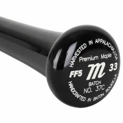 Marucci FREEMAN5 Pro Model Maple Wood Bat - Black - 2023 Model -Warstic Baseball Store marucci wood bat freeman5 black 23 inset5