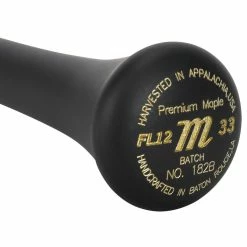 Marucci LINDY12 Pro Model Maple Wood Bat - Black/Black - 2023 Model -Warstic Baseball Store marucci wood bat lindy12 black black 23 inset5