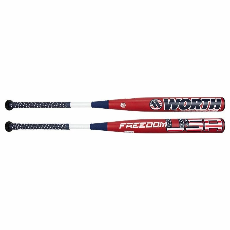 Worth Freedom USA Slowpitch Softball Bat - 2022 Model 3 Worth Freedom USA Slowpitch Softball Bat - 2022 Model